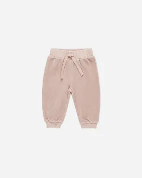 Velour Relaxed Sweatpant || Blush