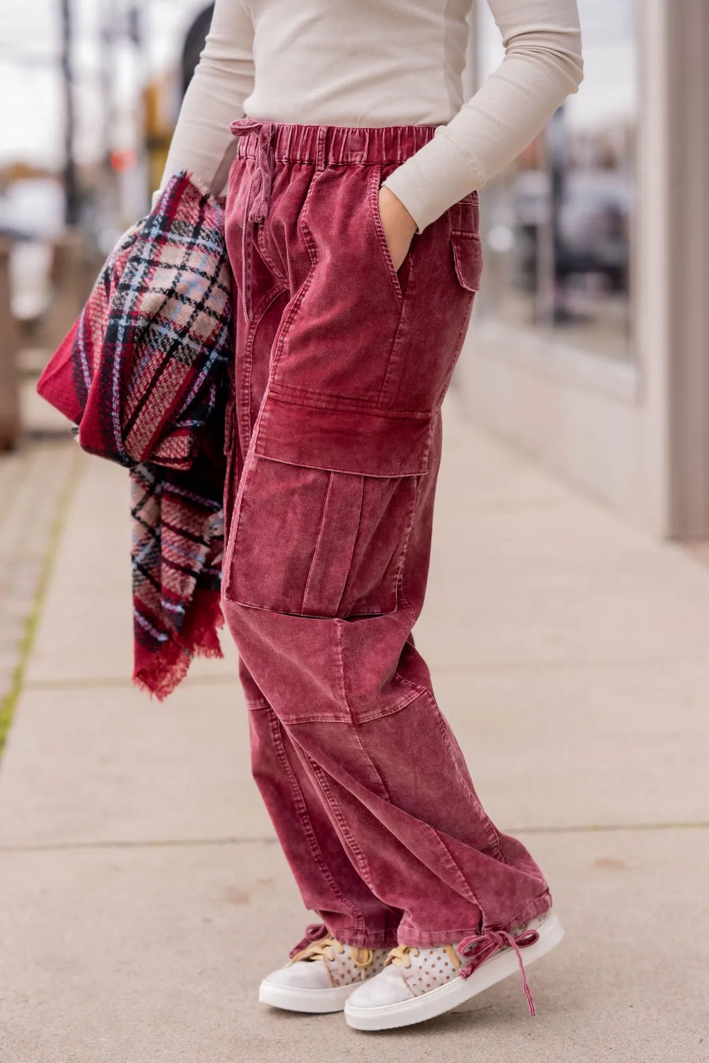 Vintage Washed Relaxed Cargo Pants