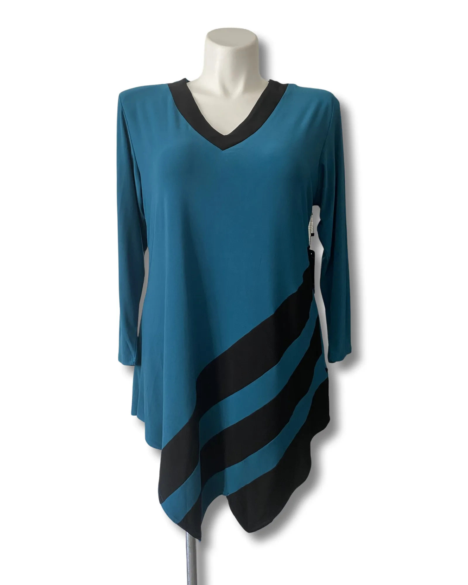 What a Sport Striped Tunic Dress in Teal